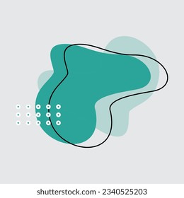 Abstract blob recolorable vector element