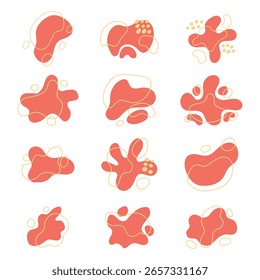 Ilustración de icono de dibujos animados de forma de mancha Abstractas