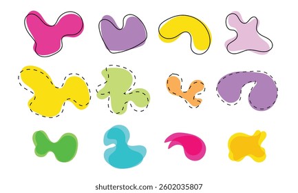 Abstract Blob Shape Clipart | Modern Organic Fluid Shapes | Trendy Digital Design Elements