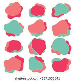 Abstrakte BLOB Shape Kollektion Cartoon Symbol Illustration