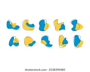 Abstract Blob Shape Element Set