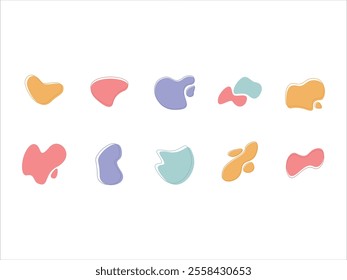 Abstract Blob Shape Element Set