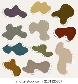 Abstract blob shape in minimal trendy style