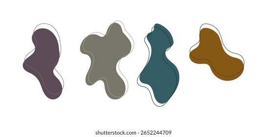 Abstract blob shape in minimal trendy style vector