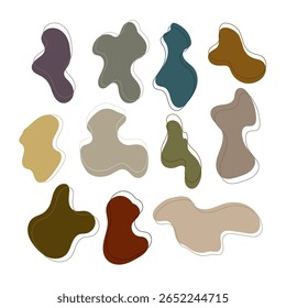 Abstract blob shape in minimal trendy style vector
