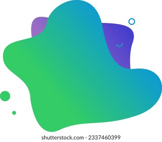 Abstract blob shape splash gradient vector element