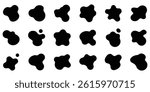 Abstract blob shape vector illustration on white background. organic blob shape vector design element vector