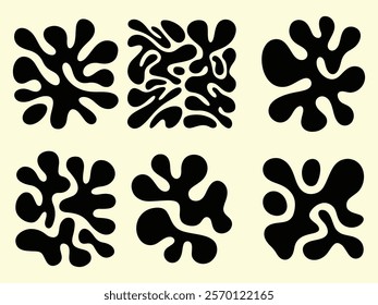 Abstract Blob Shapes Pattern vector on Light Background	
