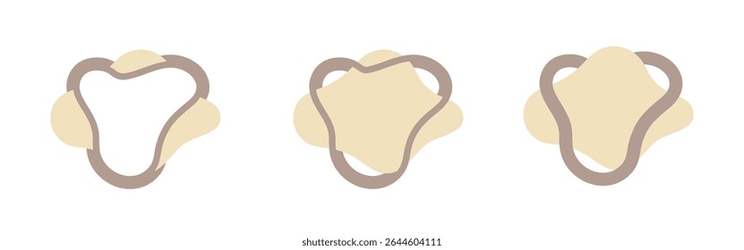 Abstract Blob Shapes. Smooth Liquid Stains