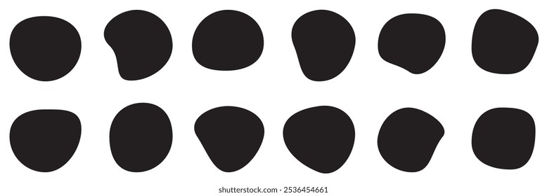Abstract blob vector set . Liquid blob shape vector set. organic blob vector . set of different type blob vector . 