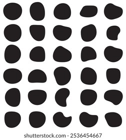Abstract blob vector set . Liquid blob shape vector set. organic blob vector . set of different type blob vector . 