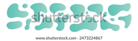 Abstract blob with wavy and irregular shape. Organic figure amoeba with fluid form. Flat vector illustration isolated on white background.
