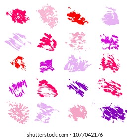 Abstract blobs for fashion design. Bright woman colors.