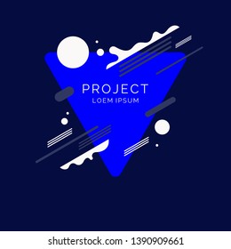 Abstract blobs and geometric shapes on a background. Vector illustration