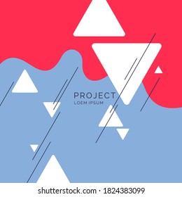 Blobs abstractos y formas geométricas en un fondo. Ilustración del vector