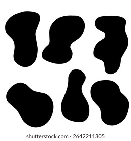 abstract blobs with organic, irregular shapes on a white background. The design emphasizes simplicity and fluidity, ideal for decorative or modern design elements.