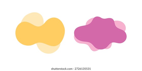 Blobs Abstratos Definidos Em Plano De Fundo Branco