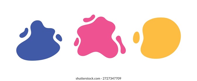 Abstract Blobs Set On White Background