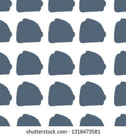 Abstract block motif. Vector illustration. Background with minimalistic elements. Textured seamless pattern. Grunge endless template. White and gray colours backdrop. Fabric textile print.