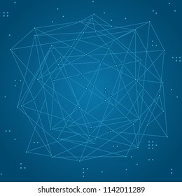 Abstract Blockchain Background Blue Background Stock Vector (Royalty ...