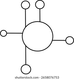 Símbolo tecnológico Abstractas del esquema del icono del centro de datos de blockchain para la red criptográfica