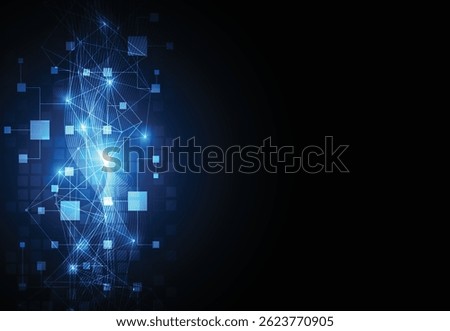 Abstract blockchain digital technology concept. Big data design. Vector illustration