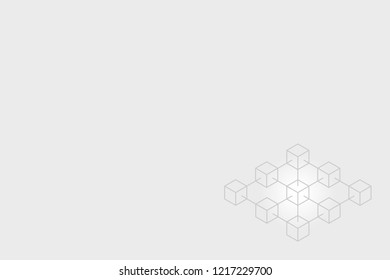 Abstract of Blockchain Icon on White Background, Using for Presentation in Business Concept.