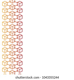 Abstract blockchain technology signs isolated on white background