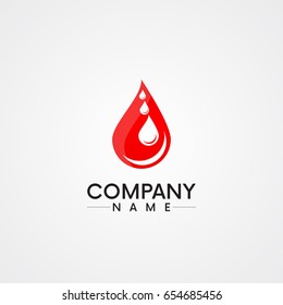 Abstract Blood Drop/ Blood Donation Company Vector Logo Design