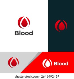 Gota de sangre Abstractas Diseño de logotipo Médico, Salud, Donación