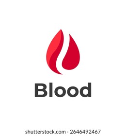 Gota de sangre Abstractas Diseño de logotipo Médico, Salud, Donación