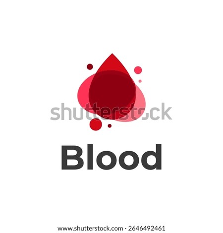 Abstract Blood Drop Logo Design Medical, Health, Donation