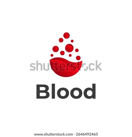 Abstract Blood Drop Logo Design Medical, Health, Donation