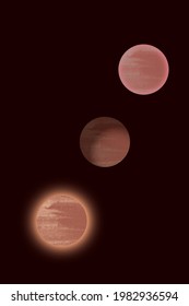 Abstract blood moon simple design texture frame
