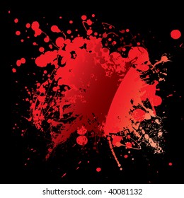 Resumen del fondo rojo de la sangre con efecto de la tinta gruesa