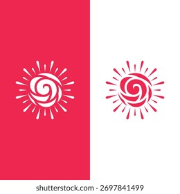 Diseño abstracto del logotipo de la flor de la flor