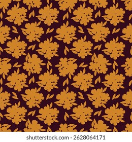 Abstract blooming bright flower motif arrangement all- over textile design illustration digital image printing factory