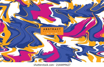 Fondo del patrón de bloques abstractos.  Composición de formas fluidas. Decoración abstracta, patrón dorado, gradientes de medio tono, ilustración 3d Vector.