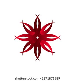 Abstract blossom logo line decoration vector