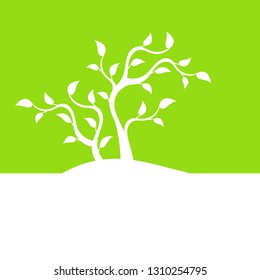 Abstract blossoming tree. Sapling.