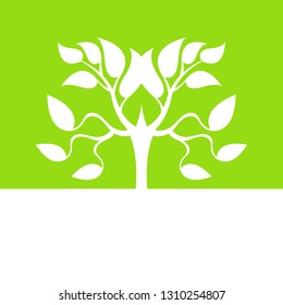 Abstract blossoming tree. Sapling.