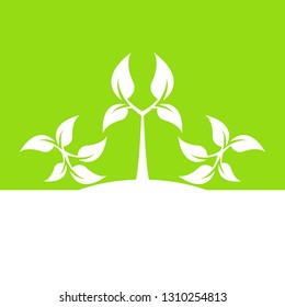 Abstract blossoming tree. Sapling.