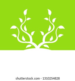 Abstract blossoming tree. Sapling.