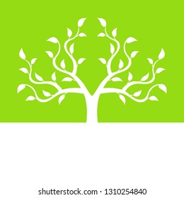 Abstract blossoming tree. Sapling.