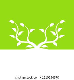 Abstract blossoming tree. Sapling.