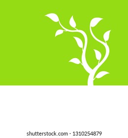 Abstract blossoming tree. Sapling.