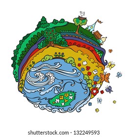 abstract of a blossoming world of children's dreams
