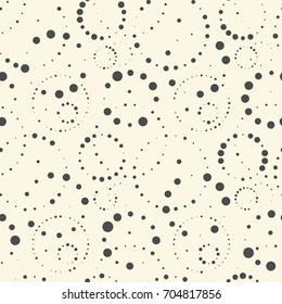 Abstrakter Kugelhintergrund. Nahtloses chaotisches Muster. Vektorgrafik-Random-Textur