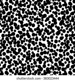 abstract blot of dots on black background, vector illustration