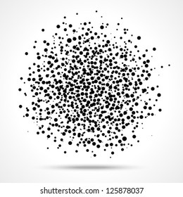 abstract blot of dots, vector illustration